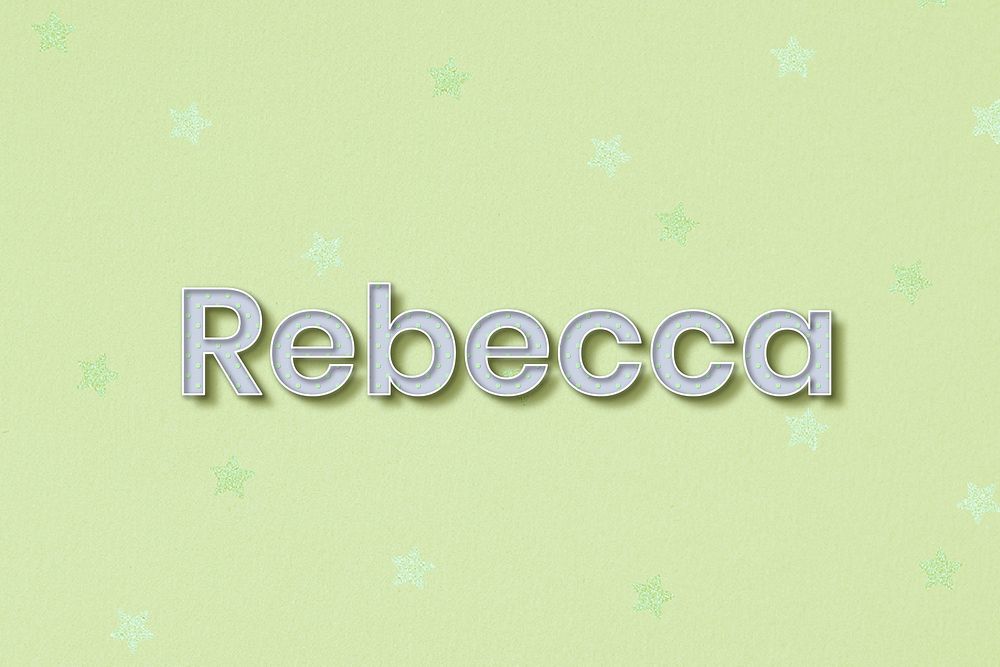 Polka dot Rebecca name typography
