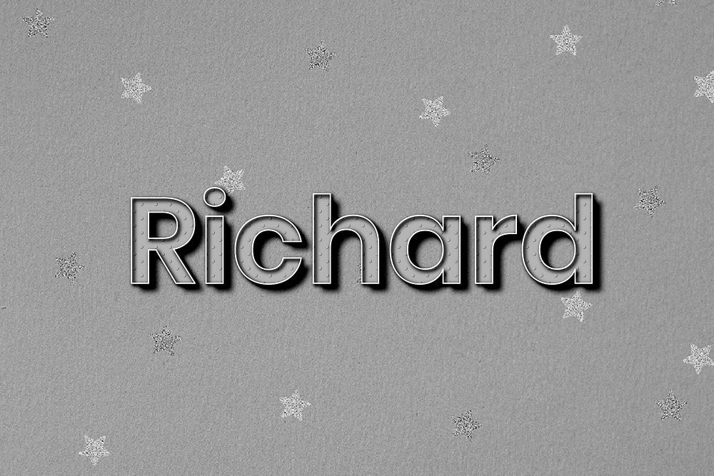 Richard name polka dot lettering font typography