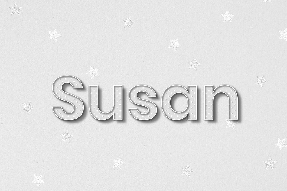 Susan female name lettering typography