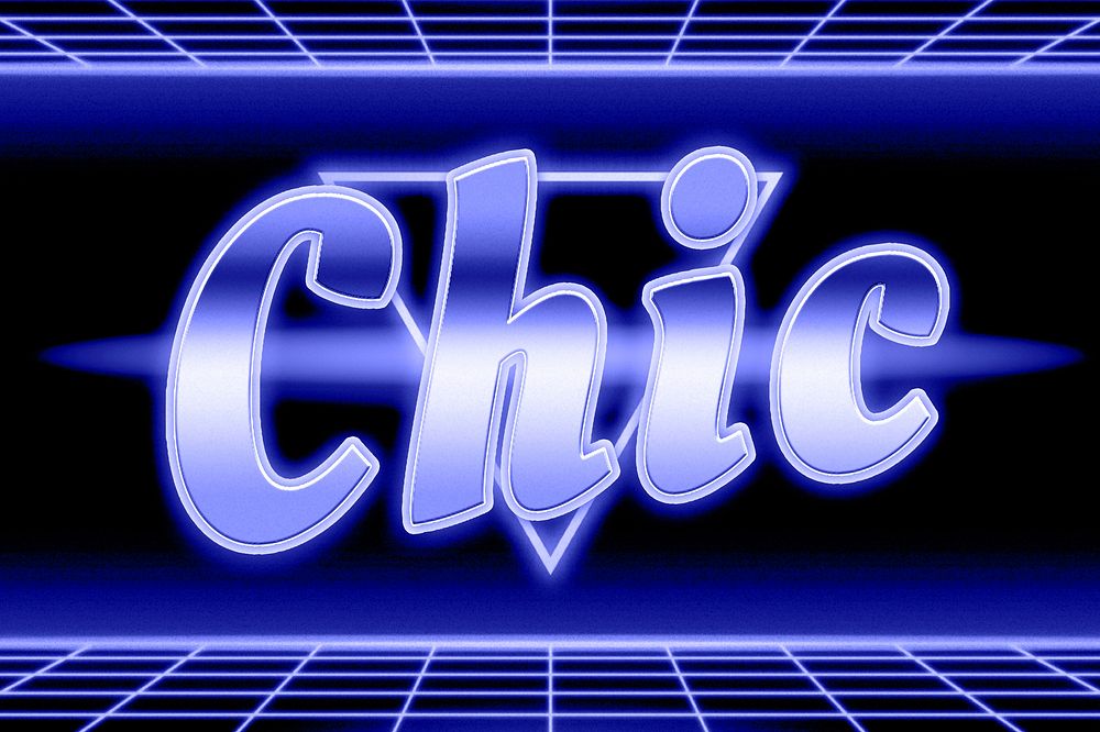 80s chic message neon typography grid pattern