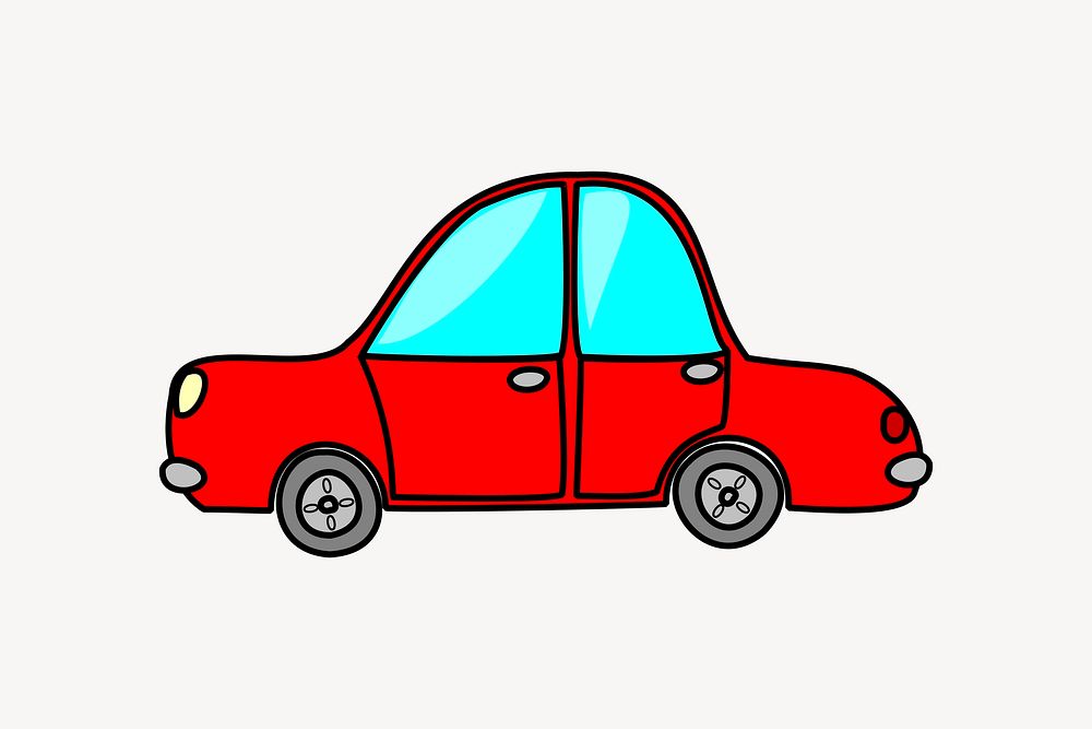 Car illustration. Free public domain CC0 image.