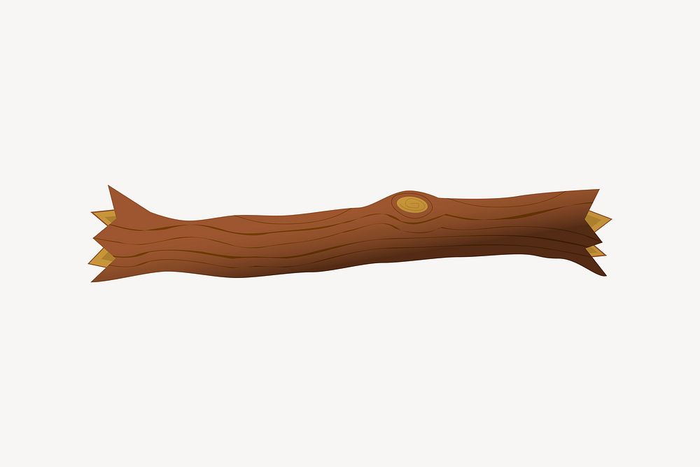 Wooden stick clipart, illustration vector. Free public domain CC0 image.
