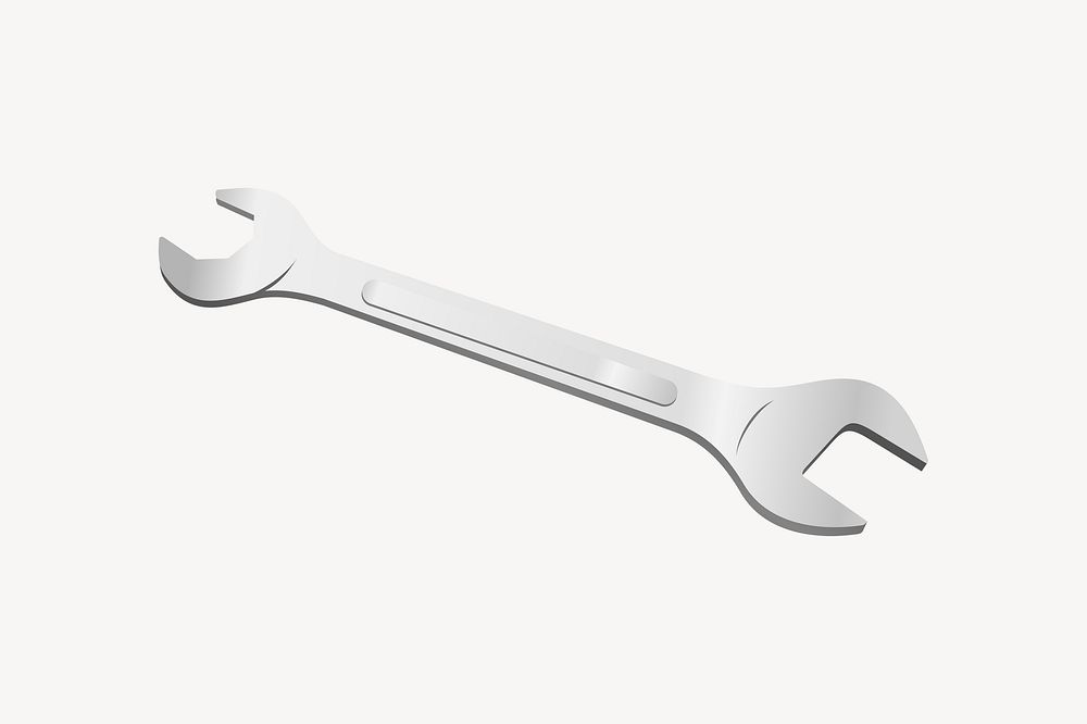 Wrench clipart, illustration psd. Free public domain CC0 image.