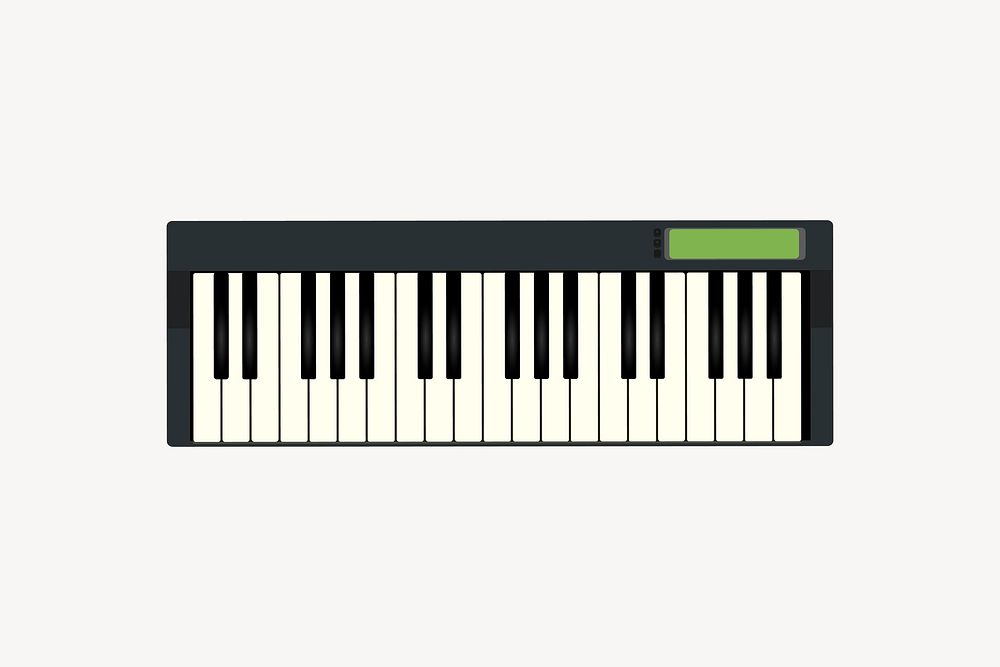 Electric keyboard clipart, illustration vector. Free public domain CC0 image.