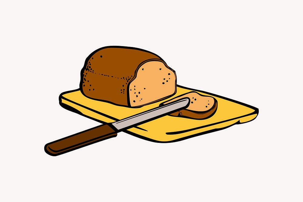 Bread loaf clipart, illustration vector. Free public domain CC0 image.