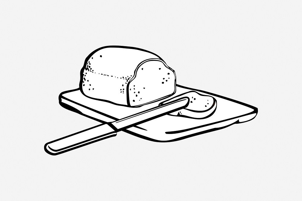 Bread loaf clipart, illustration. Free public domain CC0 image.