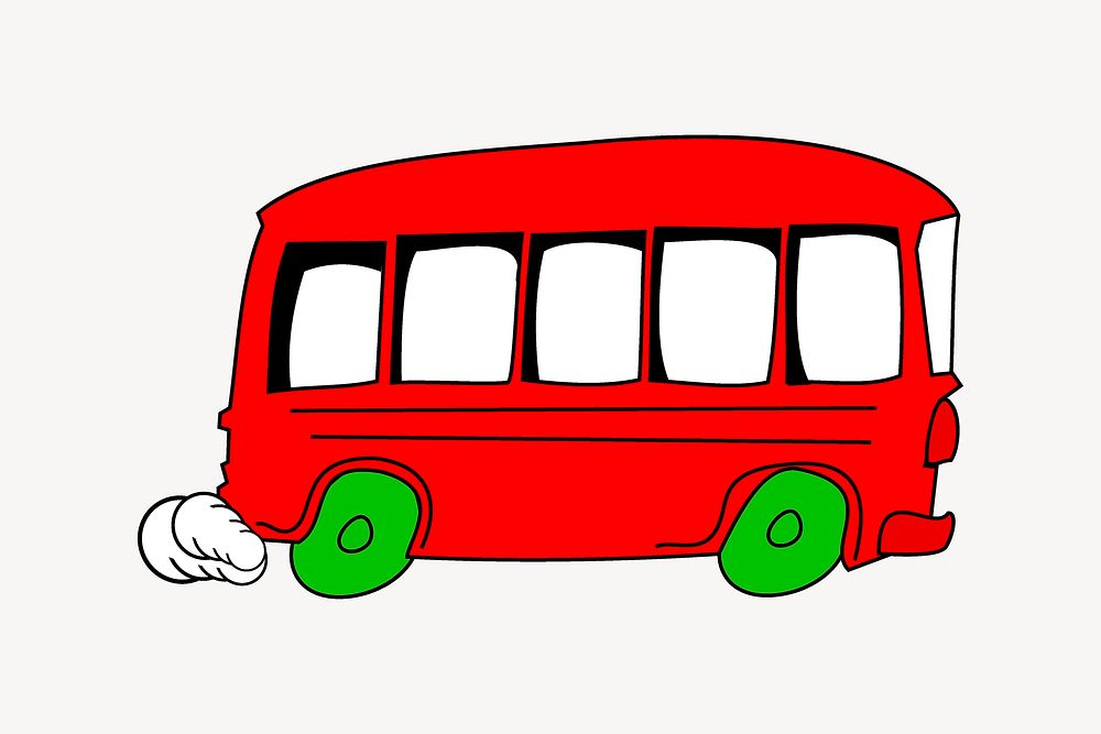 Bus illustration. Free public domain CC0 image.