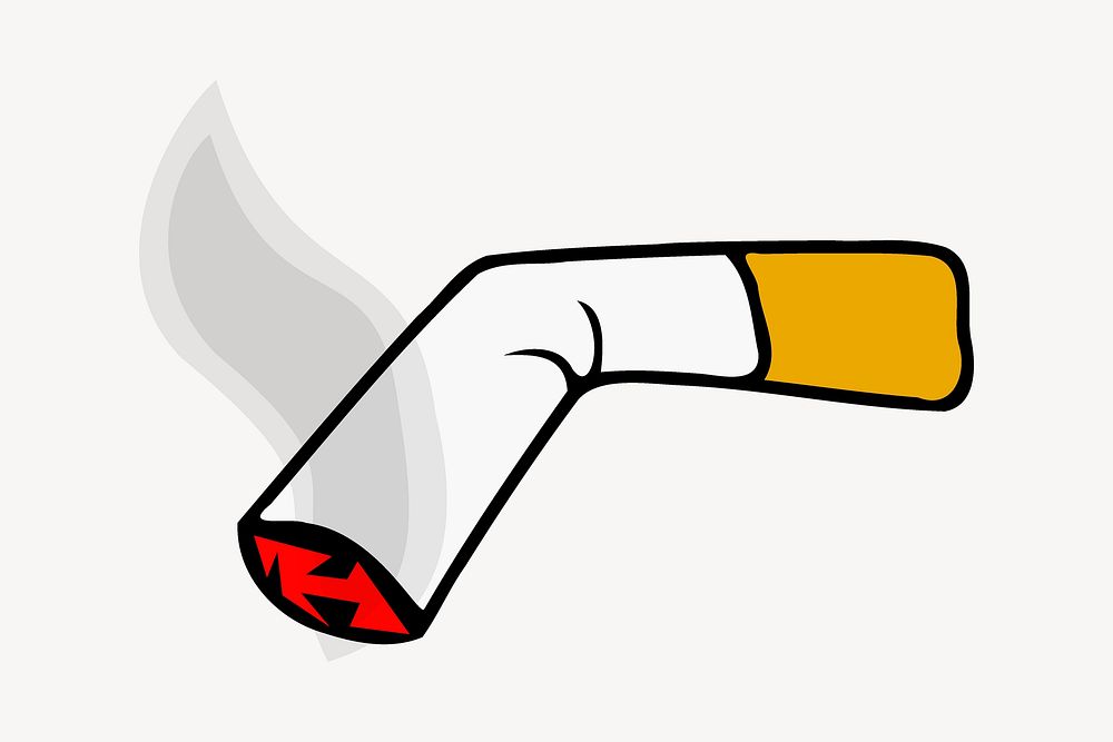 Cigarette clipart, illustration. Free public domain CC0 image.