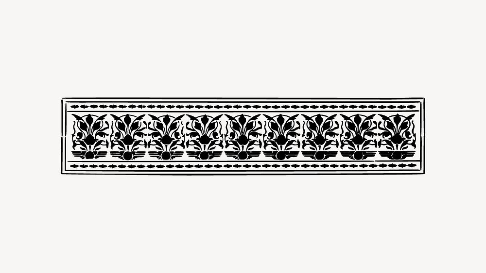 Decorative pattern clipart, illustration vector. Free public domain CC0 image.