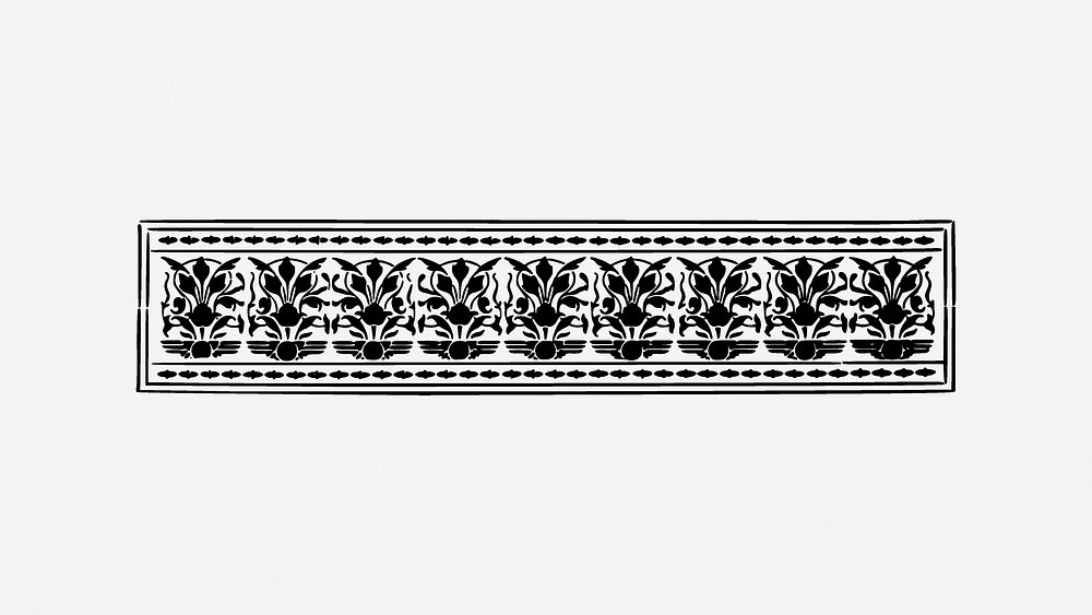 Decorative pattern clipart, illustration. Free public domain CC0 image.