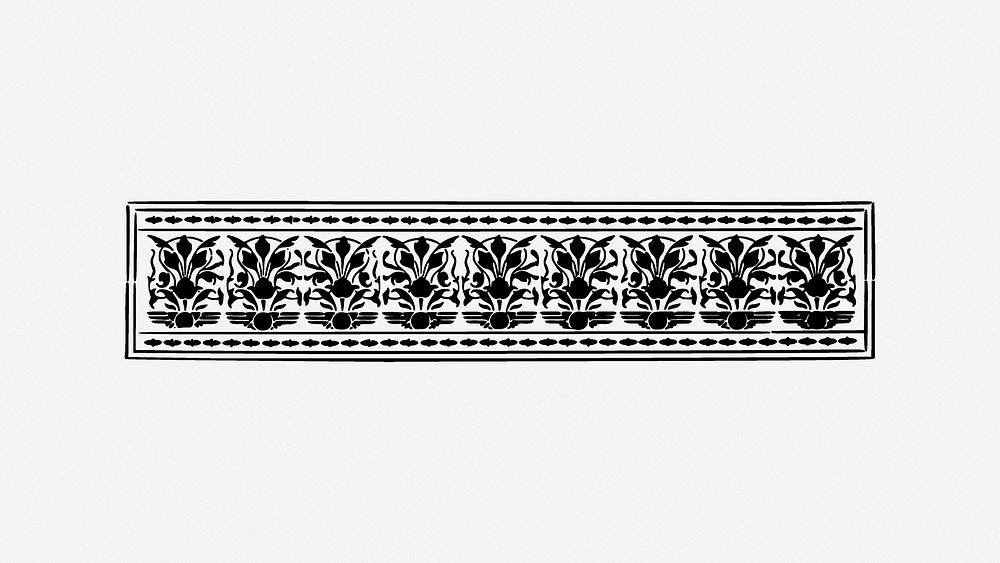 Decorative pattern clipart, illustration psd. Free public domain CC0 image.