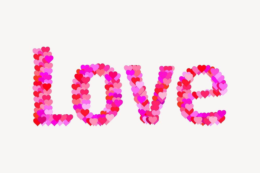 Love letters collage element vector. Free public domain CC0 image.