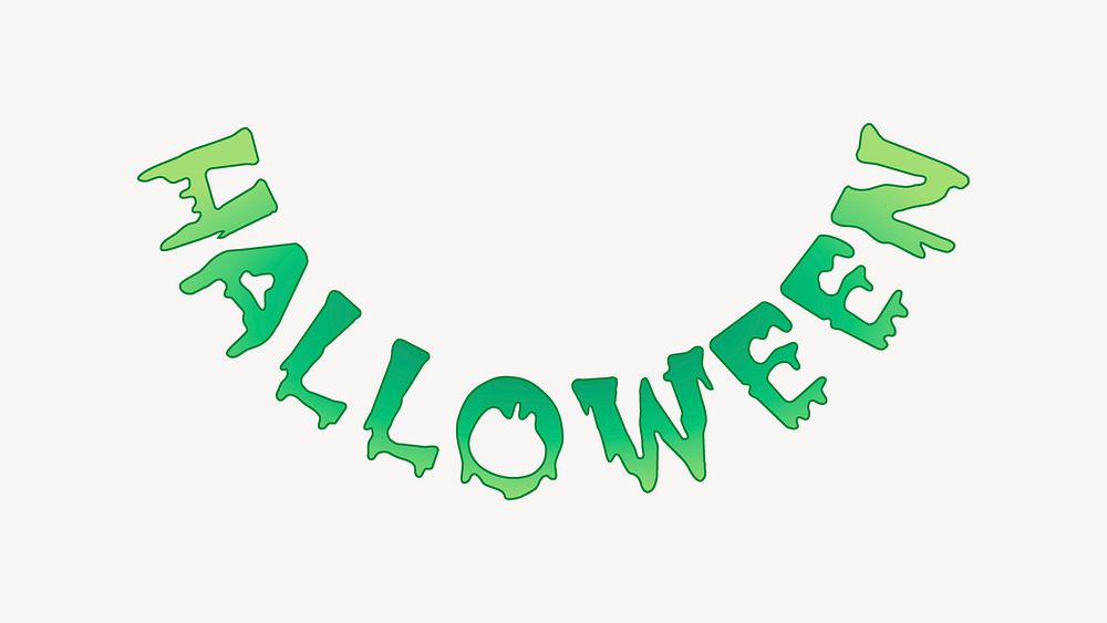 Halloween word typography. Free public domain CC0 image.