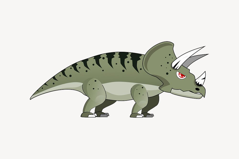 Triceratops clipart, illustration psd. Free public domain CC0 image.