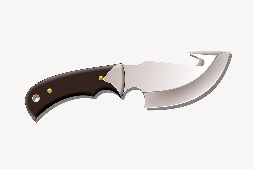 Hunting knife clipart, illustration vector. Free Vector rawpixel