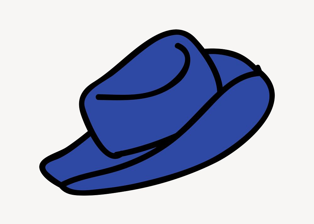 Hat illustration. Free public domain CC0 image.