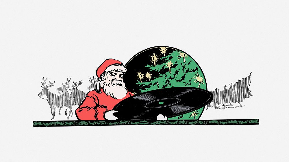 Christmas music clip  art. Free public domain CC0 image. 