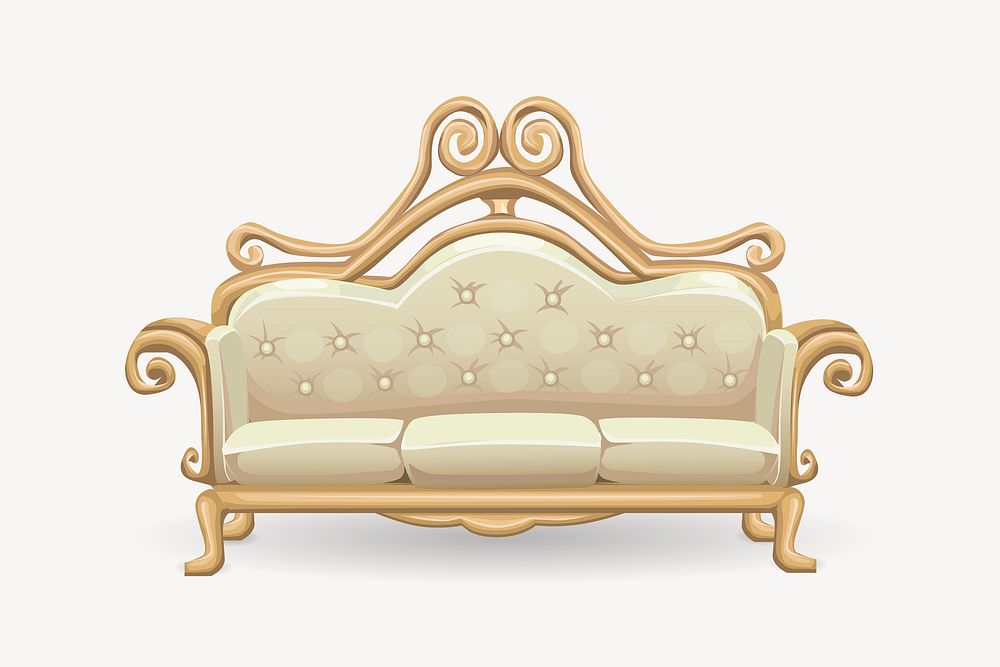 Couch illustration. Free public domain CC0 image.