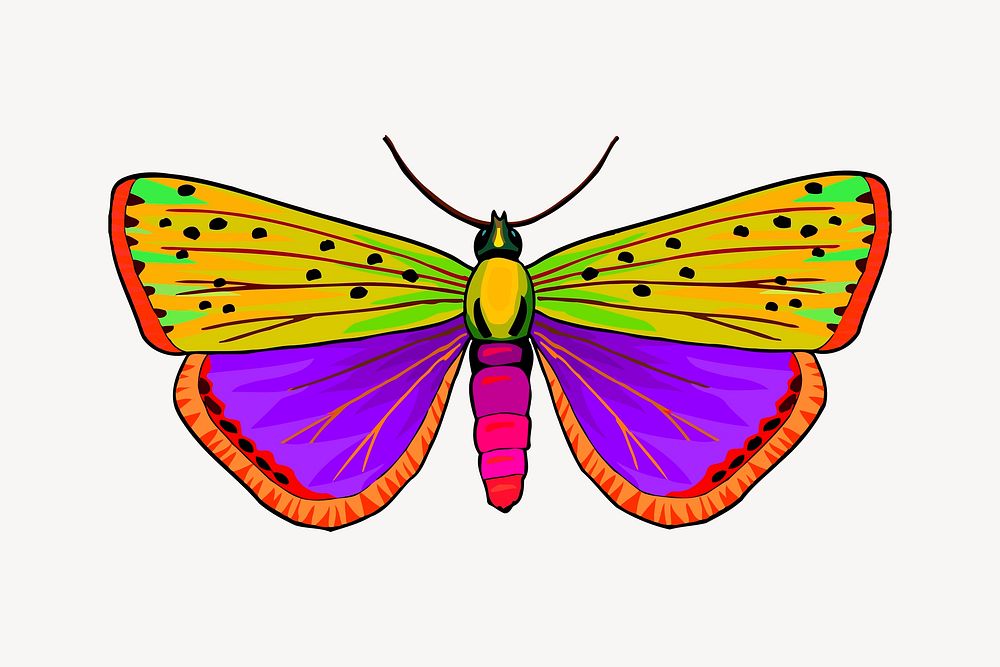 Butterfly clip art vector. Free public domain CC0 image.