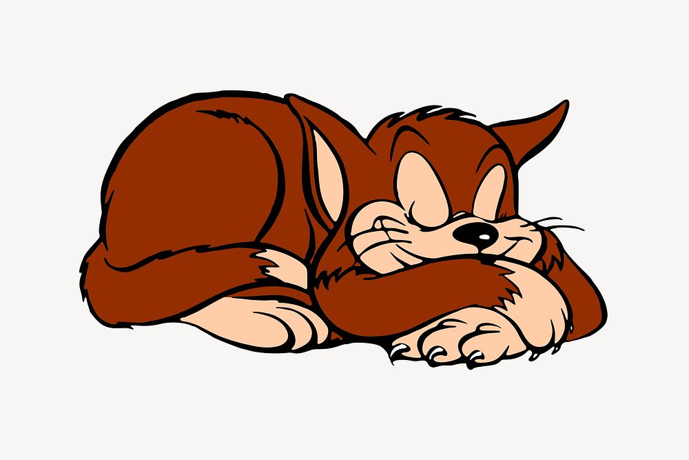 Sleeping cat clipart psd. Free | Free PSD - rawpixel
