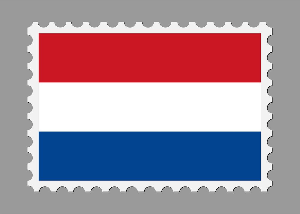 Netherlands flag stamp illustration vector. Free public domain CC0 image.