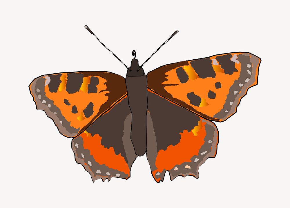 Butterfly clipart illustration psd. Free public domain CC0 image.