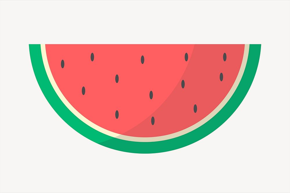 Watermelon illustration psd. Free public domain CC0 image.