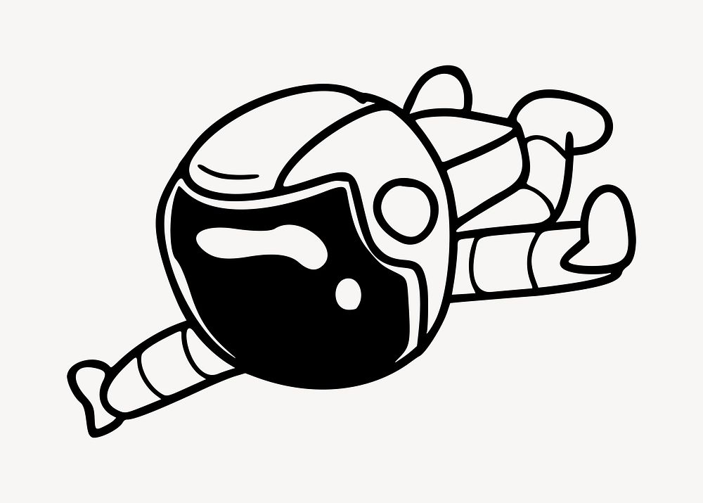 Astronaut clipart illustration psd. Free public domain CC0 image.