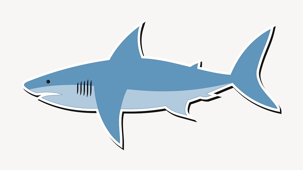 Great white shark clip  art. Free public domain CC0 image.