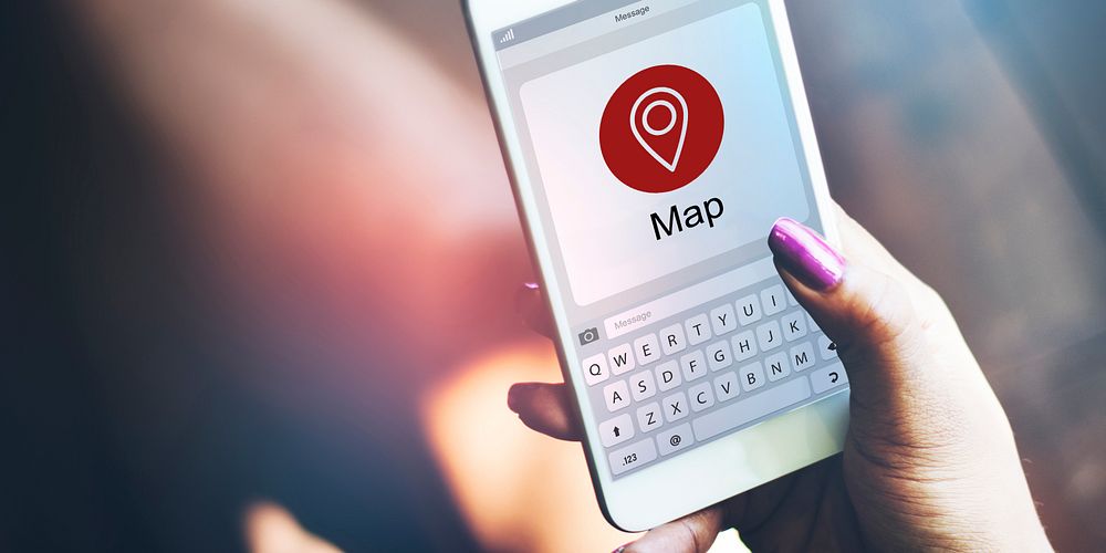GPS Map Navigation App Concept