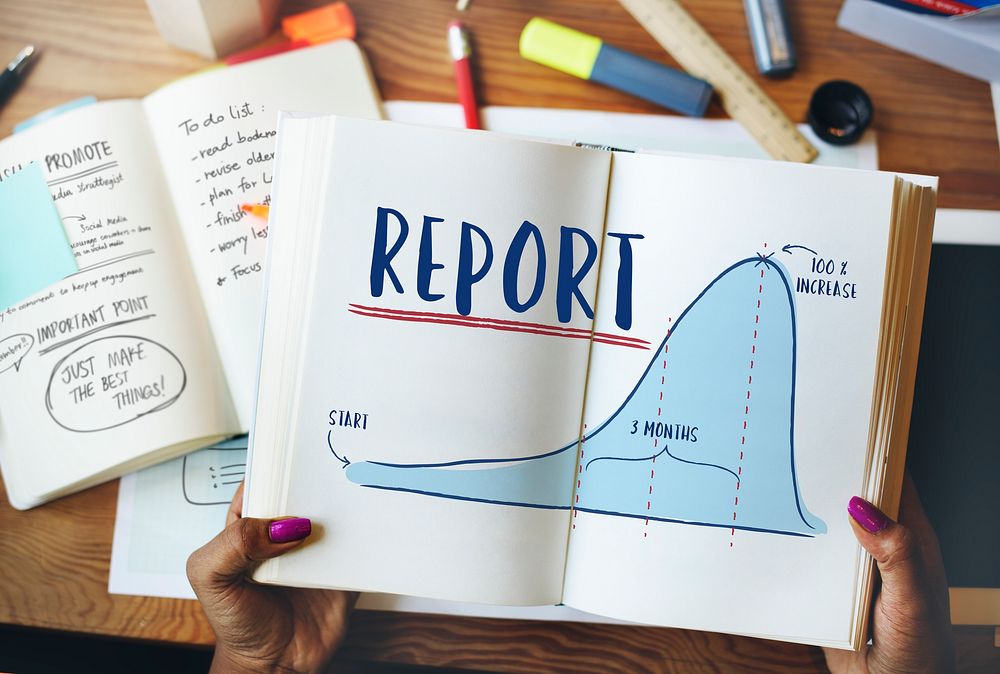 Report Analytics Progress Strategy Concept