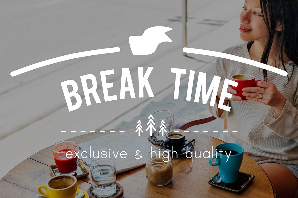 Break Time Cafe Coffee Breakfast Chilling Out Concept