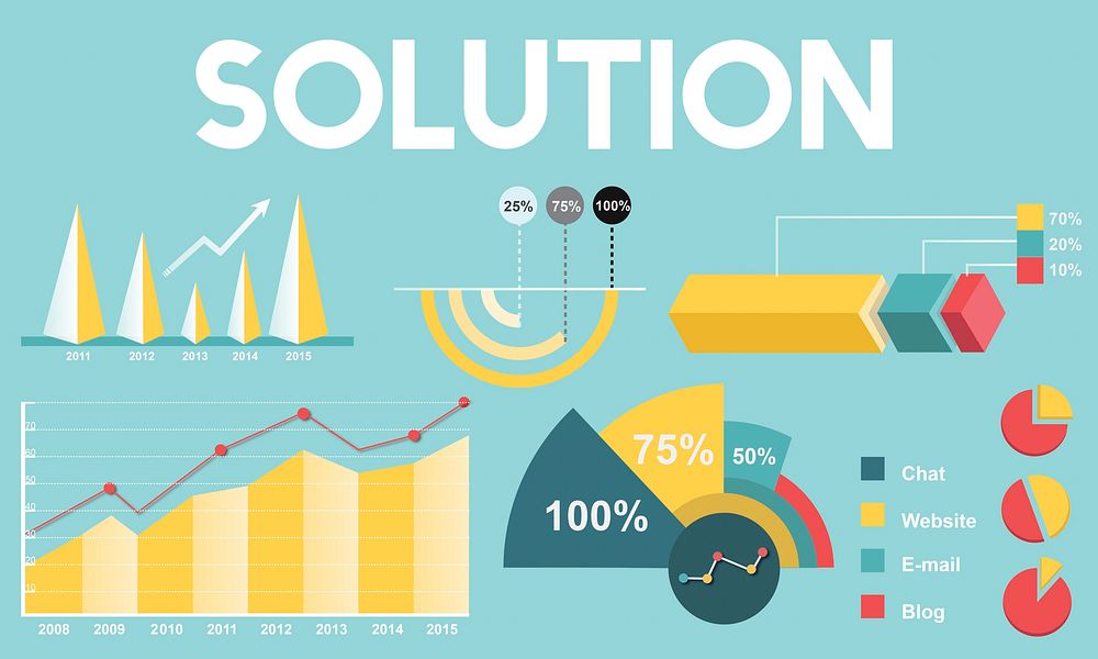 Solution Percentage Business Chart Concept