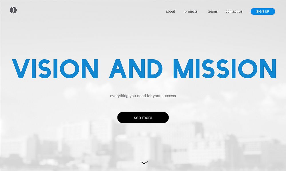 Corporate vision mission website template.