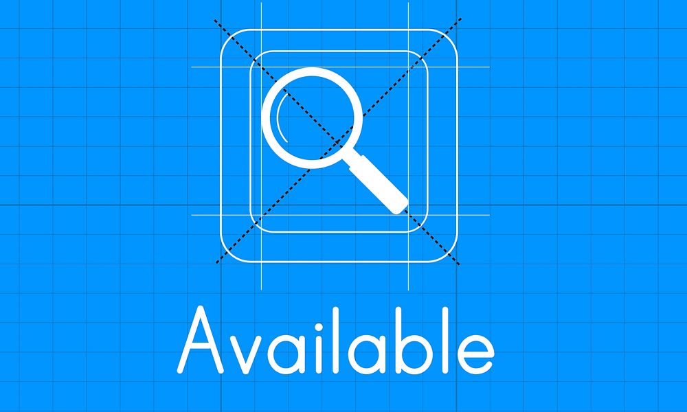 Job search magnifier glass symbol