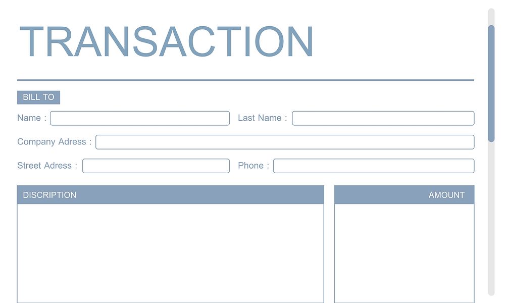 Payment Payslip Invoice Template Concept