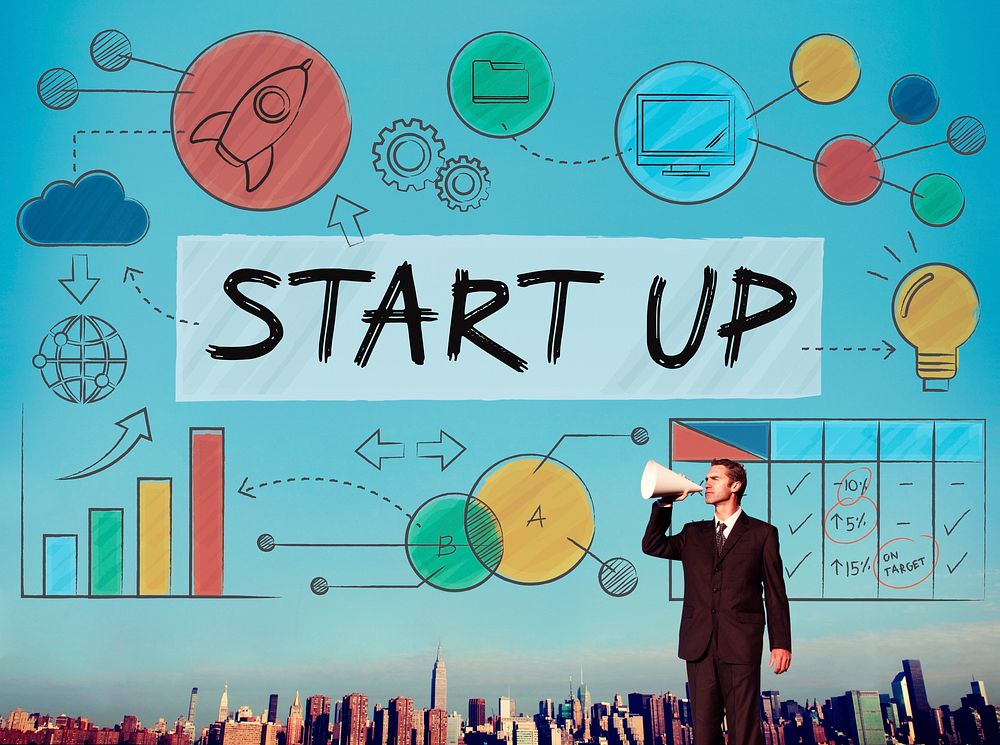 Start up Launch Business Ideas Growth Success Concept