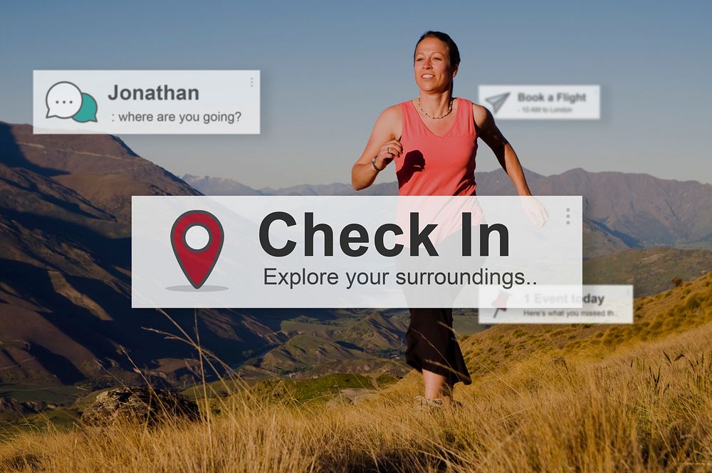 Check In Location Mark Navigation Concept