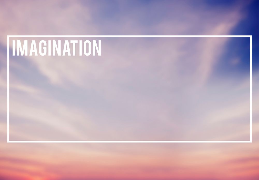 Blue and Pink Sky Background Imagine Imagination Concept