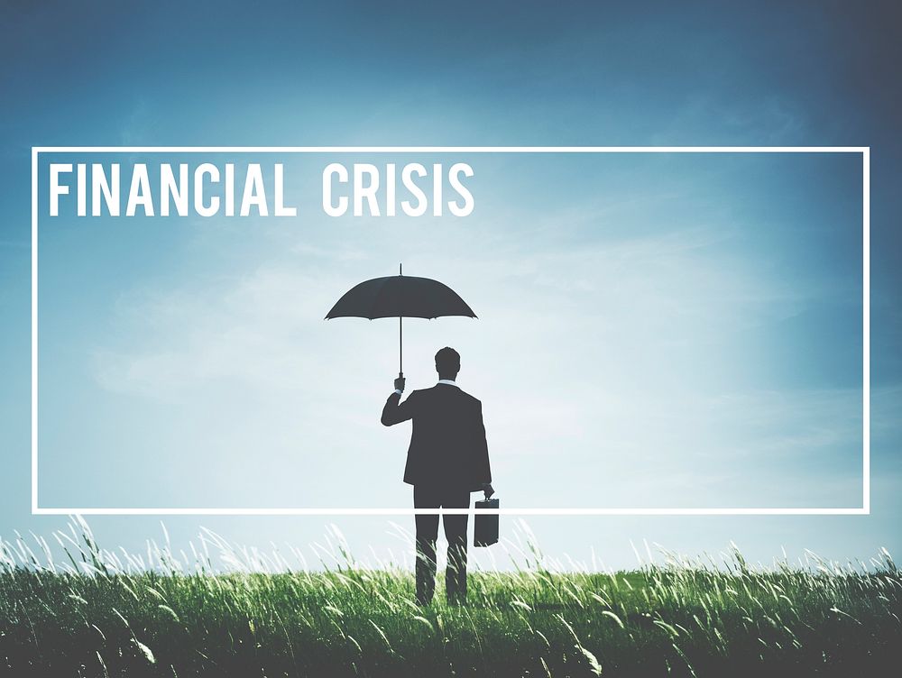 Financial Crisis Debt Depression Failure Concept