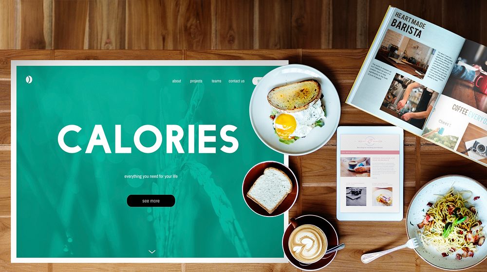 Healthy lifestyle online webpage interface