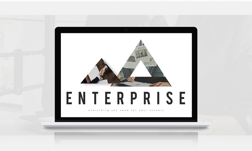 Triangle shaped abstract design business concept