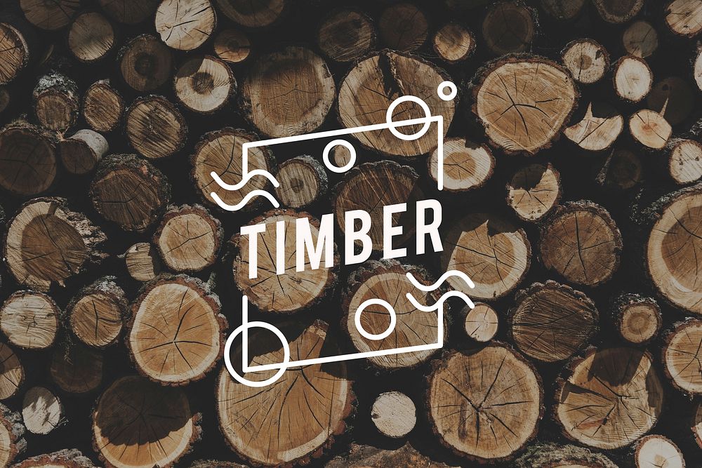 TImber Wood Trunk Stacked Lumber Pine