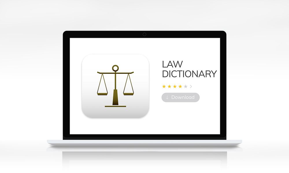 Law apps on a device screen