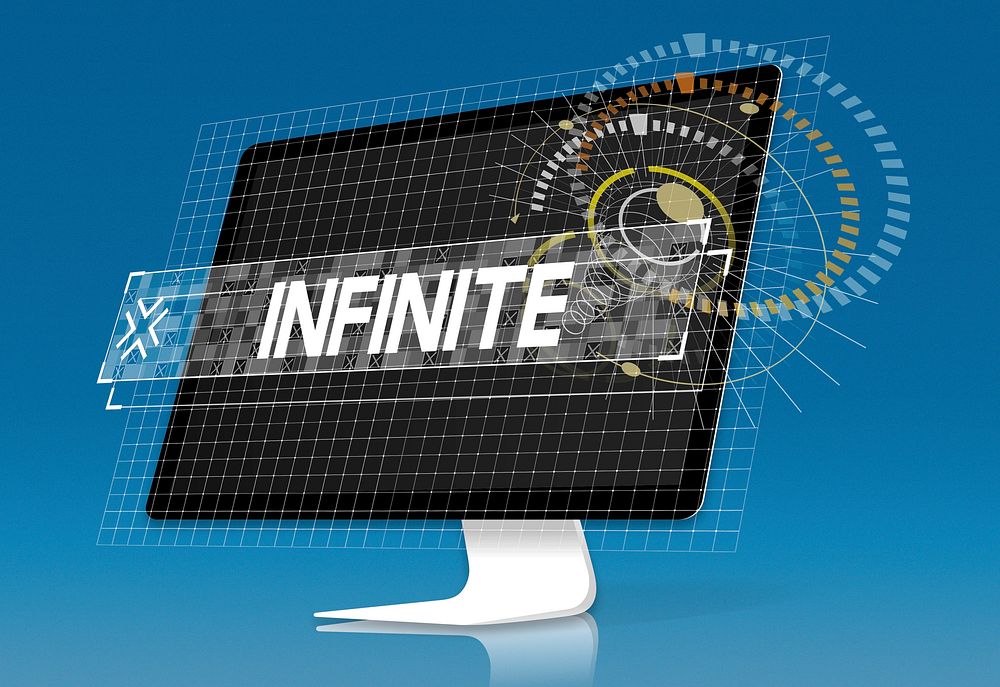 Infinite endless word in graphic design style