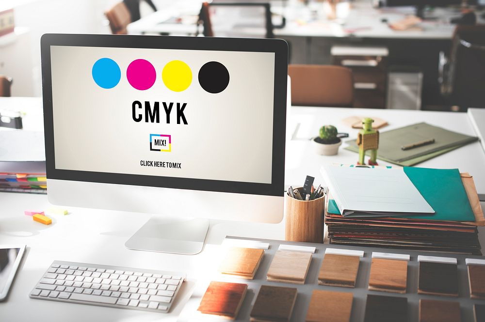 CMYK Cyan Magenta Yellow Key Color Printing Process Concept