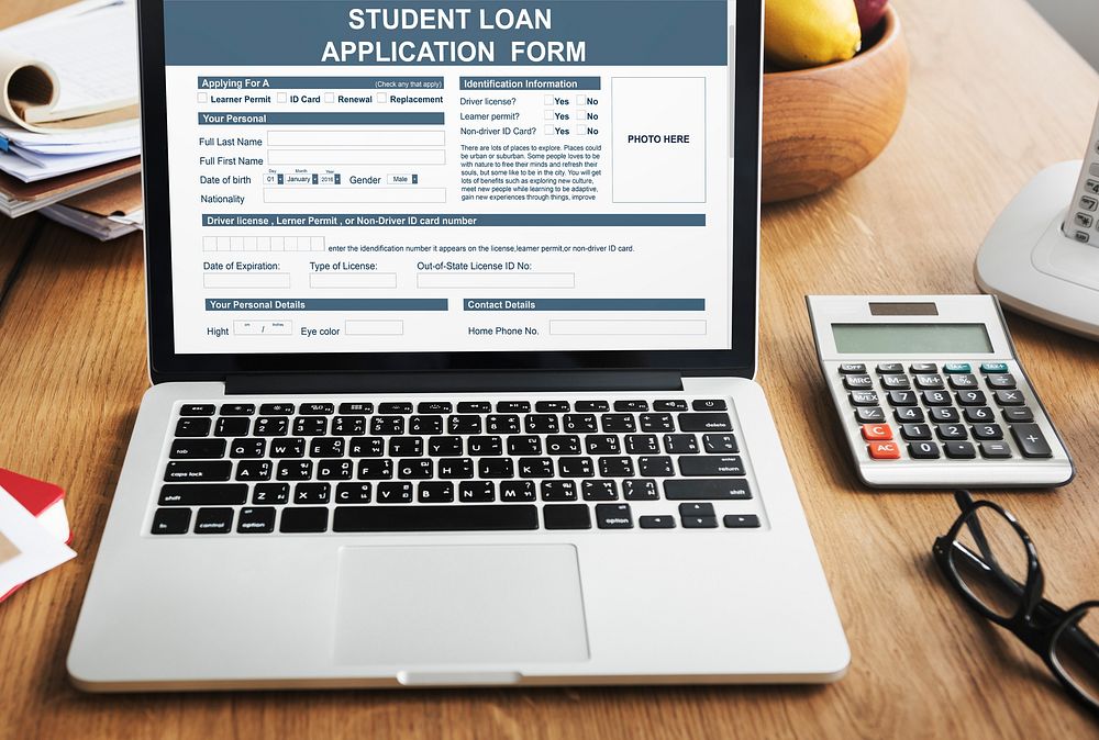Student Loan Application Form Concept