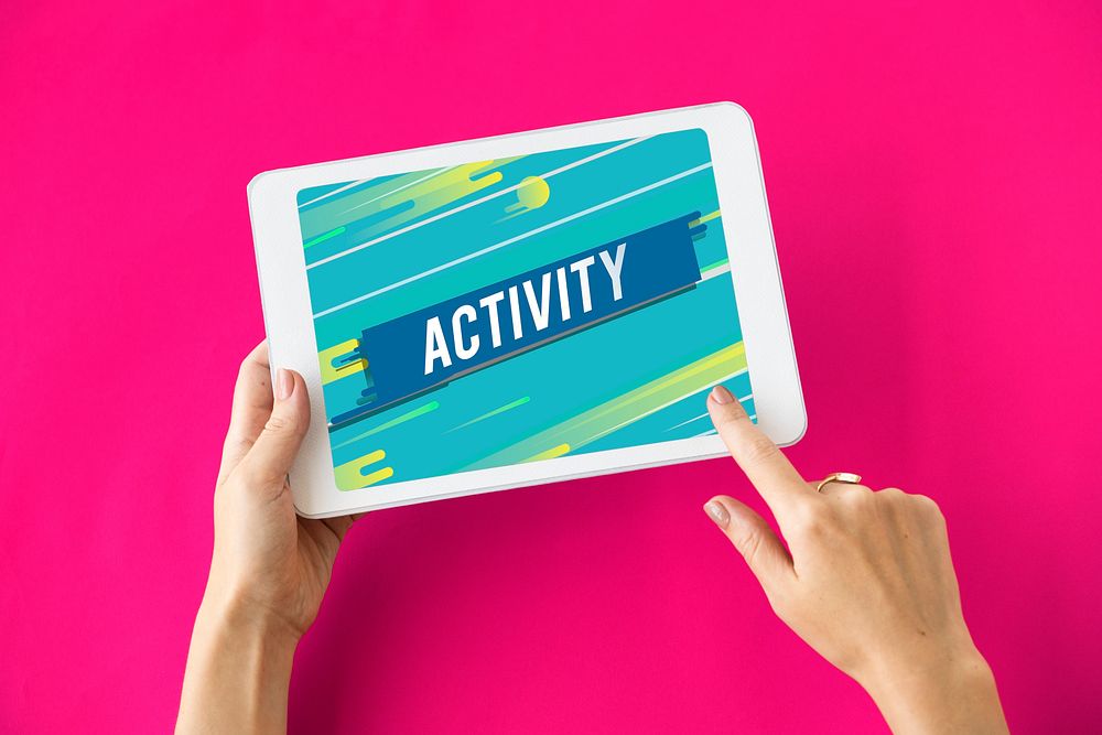 Activity leisure word digital graphic