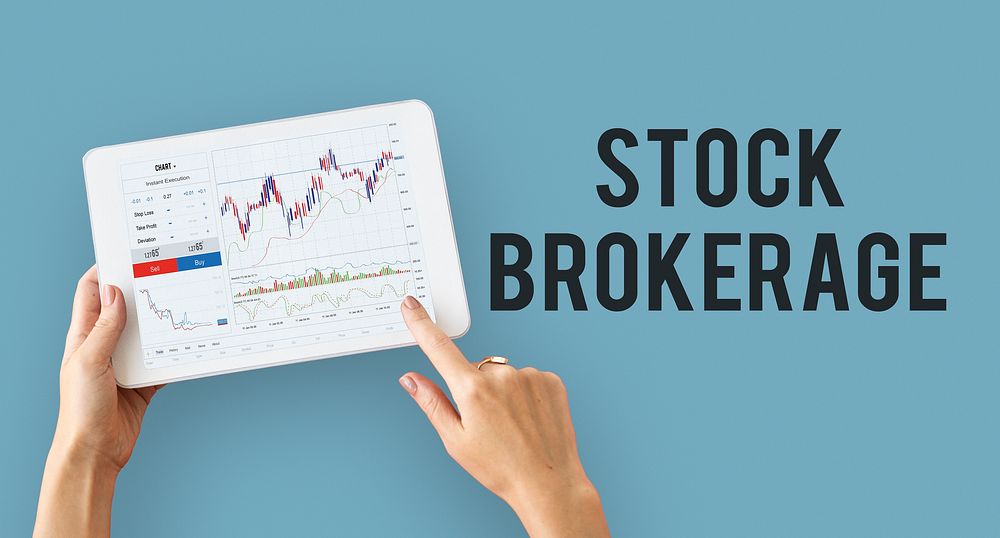 Stock exchange financial graph chart
