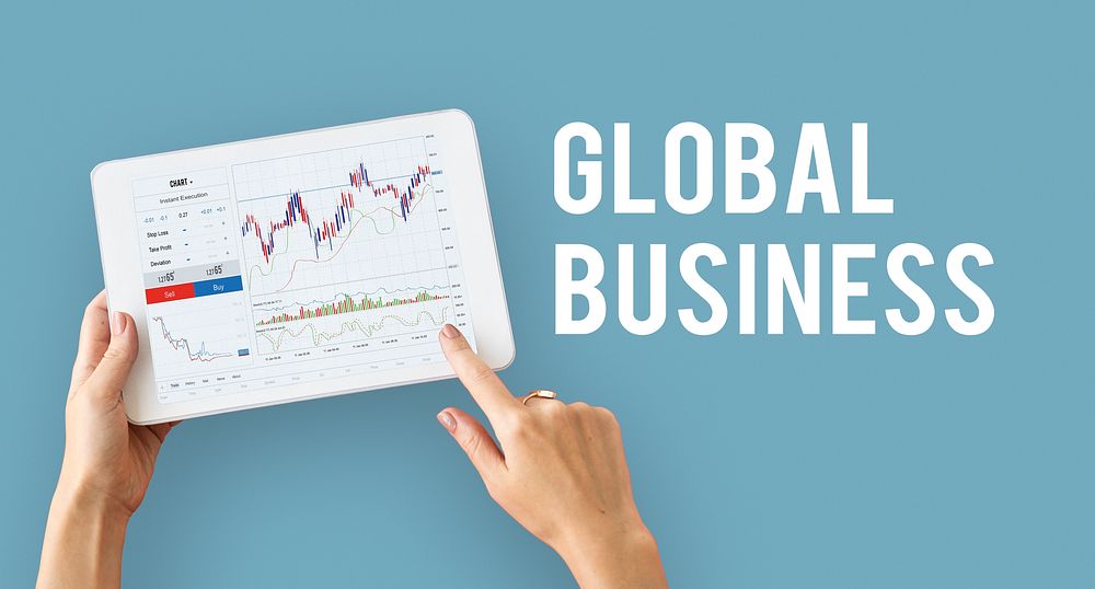 Financial forex business chart report